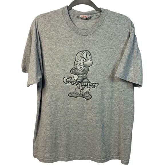 Basic T-shirt with Embroidered Grumpy Graphic - Picture 1 of 8